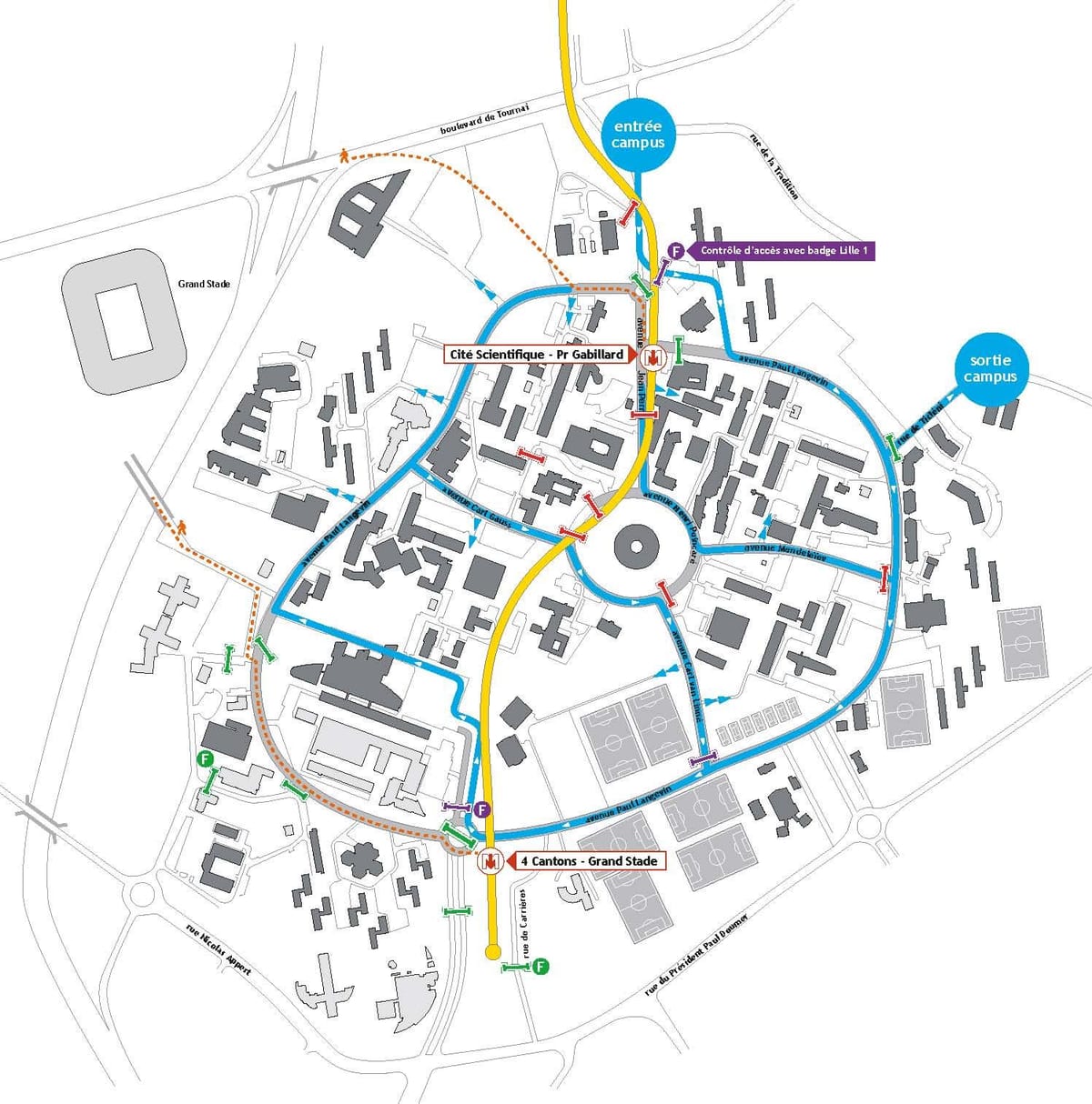 la carte de Lille, école