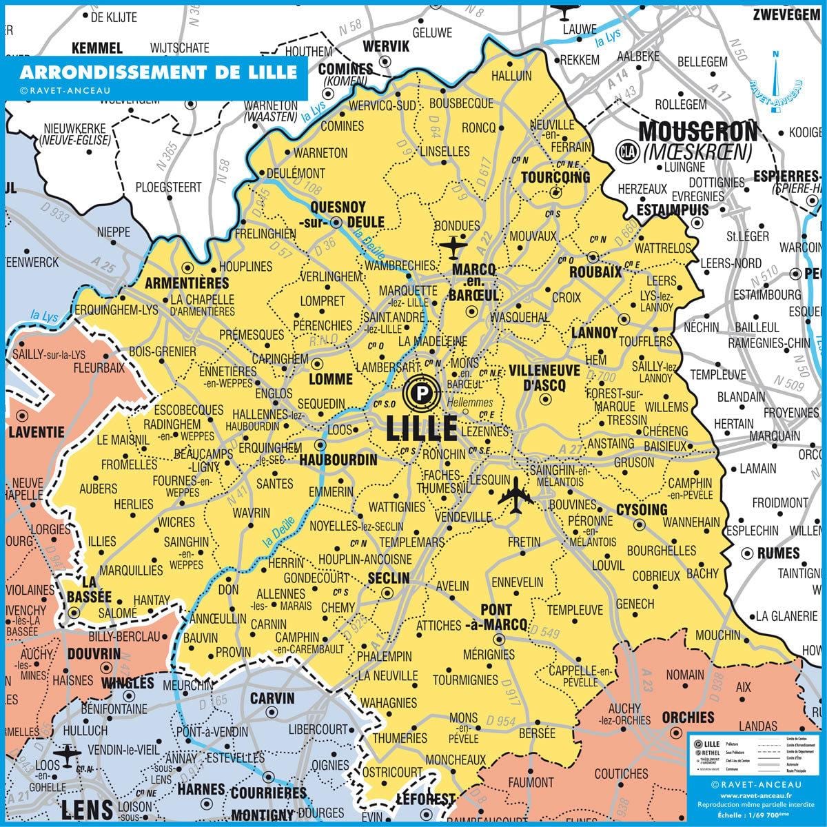 la carte de Lille, de l'état