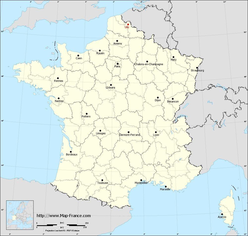 Plan de la ville de Lille