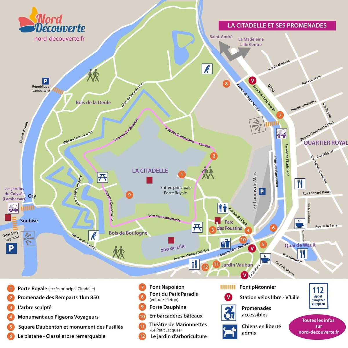 la carte de Lille parc