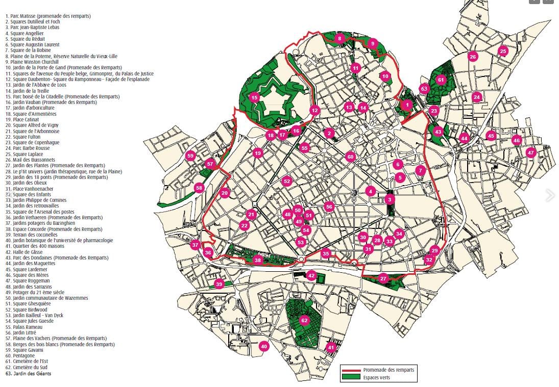 la carte de Lille, monument