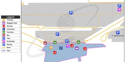 Carte de l'aéroport de Lille