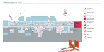 La gare de Lille europe carte