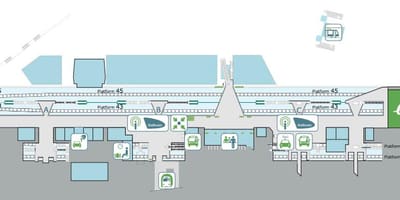 La carte de Lille europe, gare