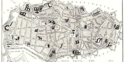 Carte de la vieille ville de Lille