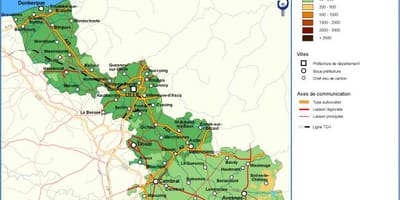 Carte topographique de Lille
