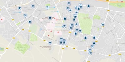 La carte de Lille magasin